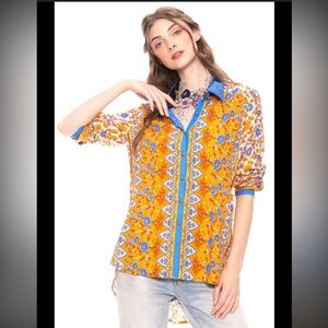 NWT Aratta Silent Journey Anna Button Down Blouse